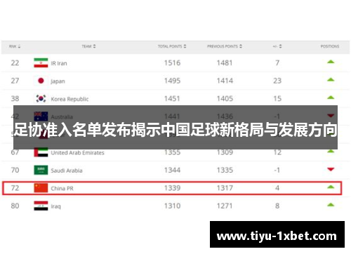 足协准入名单发布揭示中国足球新格局与发展方向 足协准入名单发布揭示中国足球新格局与发展方向